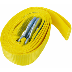 Fune di traino UNITRAILER con ganci, cinghia di traino 4,5 m/50 mm/3 t gialla