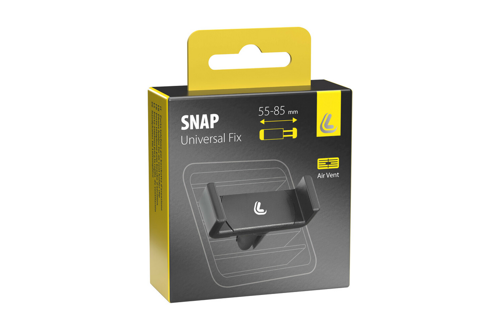 Supporto per telefono Snap LAMP da fissare alla bocchetta dell'aria.