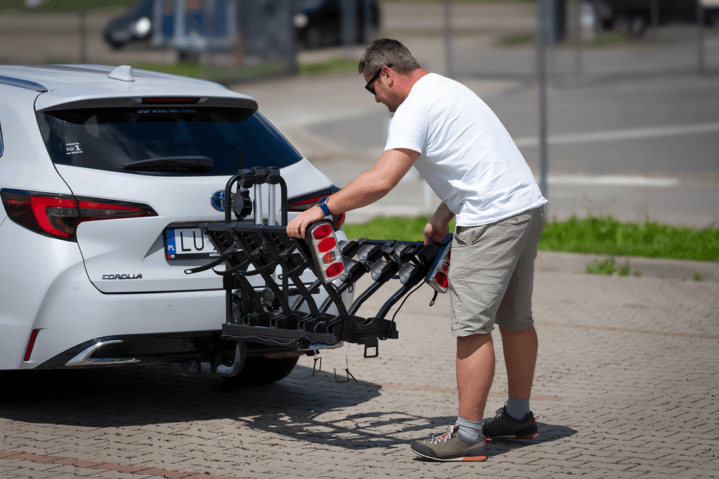 Inter Pack Quattro Fold - portabici da gancio traino per 4 biciclette
