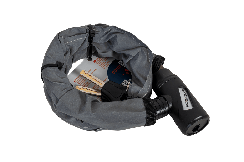Lucchetto per bicicletta PROFEX Reflex con corazza in acciaio, lungo 70 cm. 