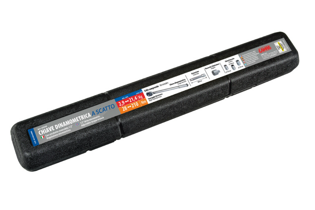 Chiave dinamometrica LAMPA 1/2" 28-210Nm per ruote auto