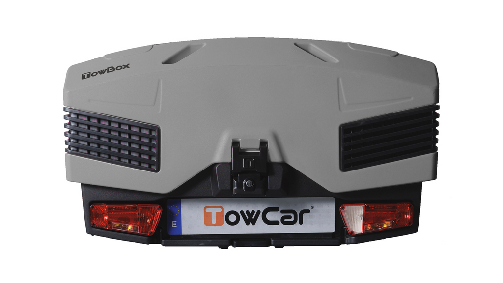Towbox EVO grigio classico - box portabagagli da montare sul gancio di traino