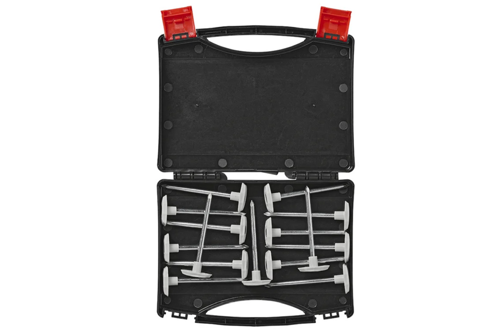 Set di picchetti per tenda ProPlus 361736V02, picchetti in metallo in scatola, 15 pezzi.