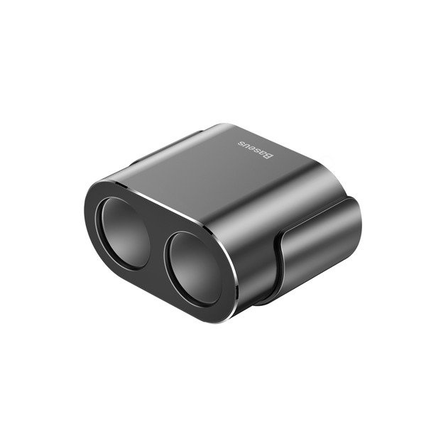 Caricabatterie da auto BASEUS ad alta efficienza con 2 porte USB e 2 prese accendisigari, 80W.