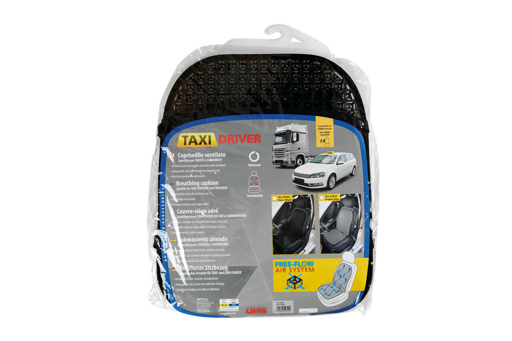 Cuscino per sedile traspirante LAMP Taxi Driver tappetino per sedile auto nero