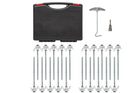 Set di picchetti a vite per tenda ProPlus 365014, picchetti in metallo con gancio 20x20 cm