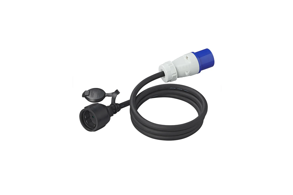Adattatore con spina e presa CEE con contatto di protezione 16A 230V ProPlus 373530DE, cavo da 150 cm