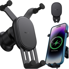 Supporto per telefono da auto BASEUS stabile e a gravità con ricarica wireless Qi da 15 W per la bocchetta dell'aria