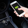 Caricabatterie da auto BASEUS tipo Y con 2 porte USB e presa accendisigari da 40 W.