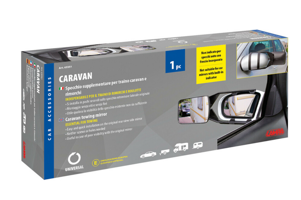 Specchietto retrovisore per rimorchio LAMP CARAVAN 150×110mm
