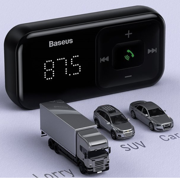 Trasmettitore FM BASEUS T tipo S-16 bluetooth 5.0 MP3 + caricabatterie da auto 2x USB