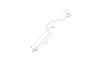 Manovella per supporto estensibile ProPlus 360025 per rimorchio 620 mm 19 mm