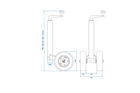 Ruota di supporto ProPlus 341508V02 150 kg 48 mm 550-770 mm