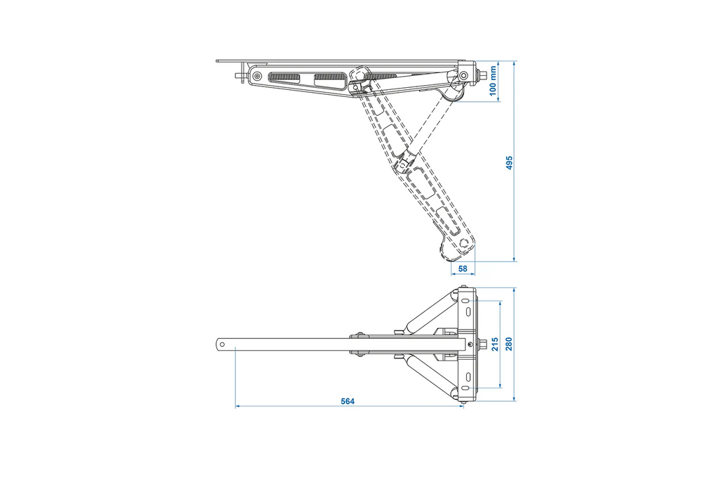 Stabilizzatore angolare estensibile ProPlus 361506 per rimorchio da 1100 kg, 495 mm