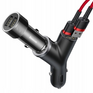 Caricabatterie da auto BASEUS tipo Y con 2 porte USB e presa accendisigari da 40 W.