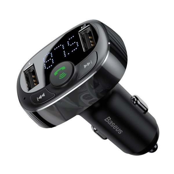 Trasmettitore FM BASEUS tipo T, Bluetooth 4.2, MP3 + caricabatterie da auto, 2 porte USB 3.4A