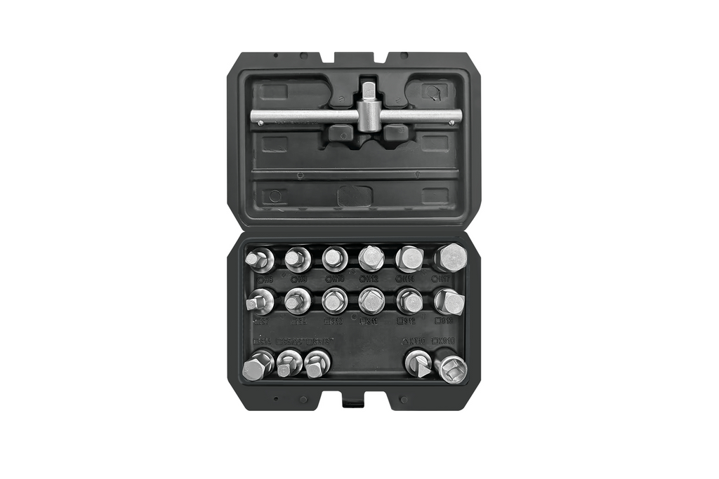Set di 18 chiavi per tappi dell'olio YATO YT-0599