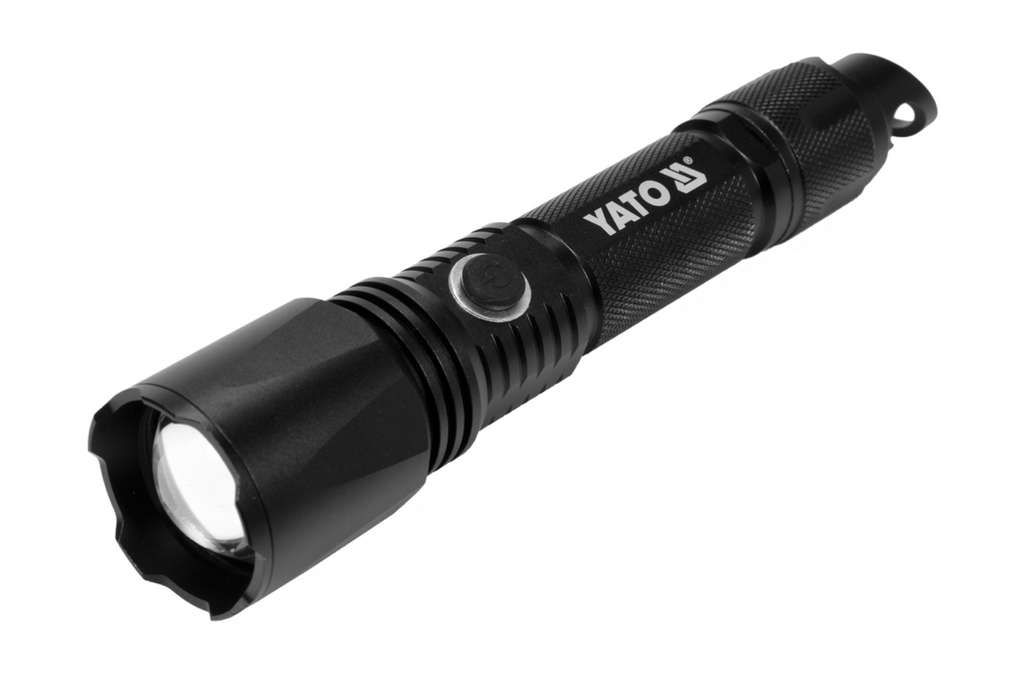 Torcia multifunzione a LED YATO YT-08559 da 900 lm, power bank, apribottiglie, martello di emergenza