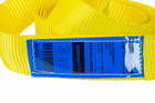 Fune di traino UNITRAILER con ganci, cinghia di traino 3m/50mm/3t gialla