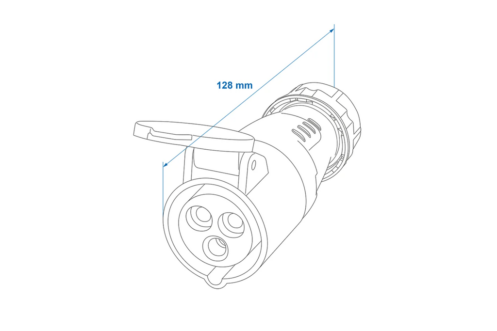 Presa di corrente esterna CEE 16A 230V ProPlus 373502 con alloggiamento rimovibile.