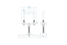 Supporto per ruota di scorta per rimorchio ProPlus per profili da 60x60 mm