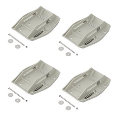 Set di quattro cuscinetti di supporto stabilizzatori per rimorchio ProPlus 361519 con molla, 20,5x27,5 cm.