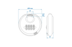 Lucchetto rotondo con combinazione ProPlus 341317, lucchetto ad archetto con codice 70mm