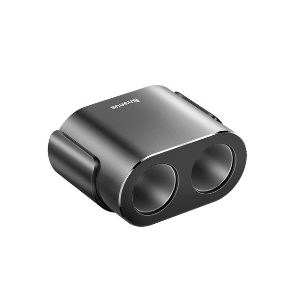 Caricabatterie da auto BASEUS ad alta efficienza con 2 porte USB e 2 prese accendisigari, 80W.