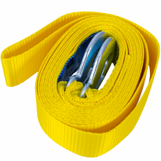 Fune di traino UNITRAILER con ganci, cinghia di traino 5m/50mm/4t gialla