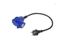 Adattatore con spina Schuko per connettore angolato CEE + presa Schuko, cavo Proplus 373528 da 40 cm