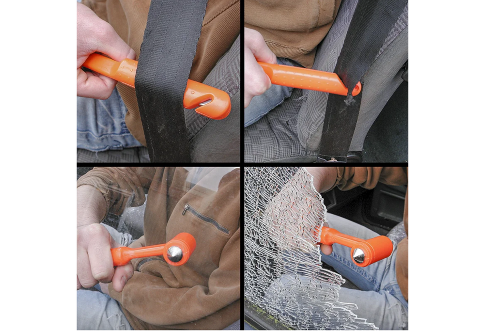 Martello di sicurezza per vetro ProPlus 540050, coltello per cintura di sicurezza