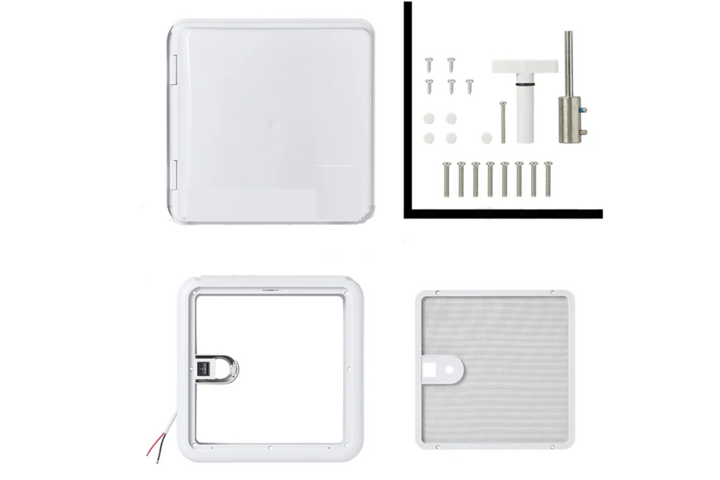 ProPlus 610900V01 Finestra di ventilazione per tetto camper, 280x280mm