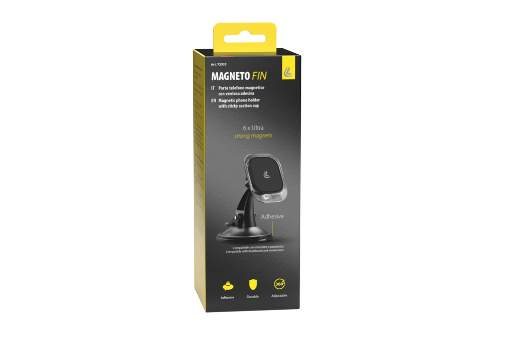 Supporto magnetico per telefono Magneto Fin con ventosa