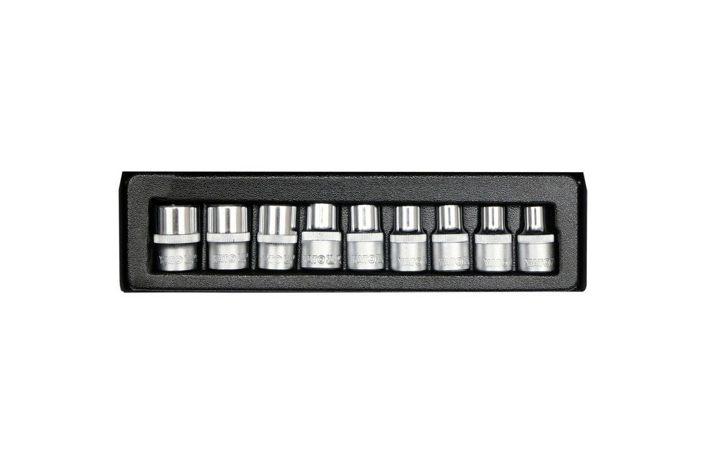 Set di chiavi a bussola Torx YATO YT-0521, 9 pezzi, da E10 a E24.