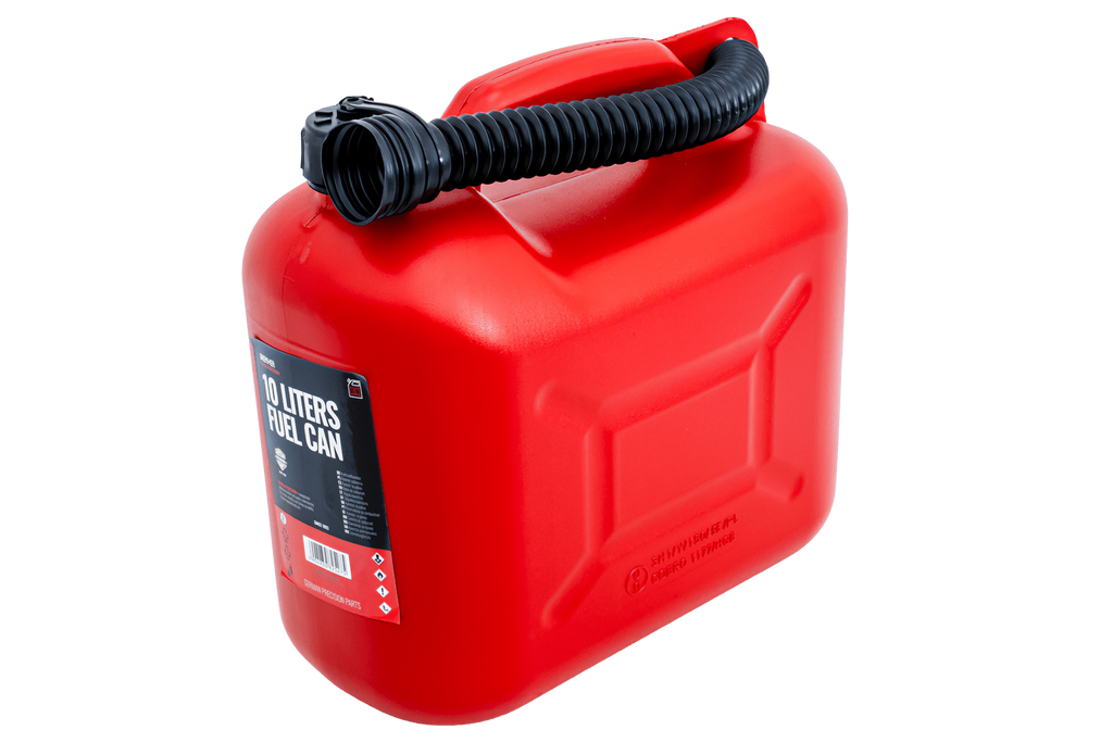 Tanica in plastica HERMON da 10 litri con imbuto, rossa
