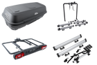Piattaforma con box di traino + adattatore per il trasporto di 3 biciclette Inter Pack Re-Cargo