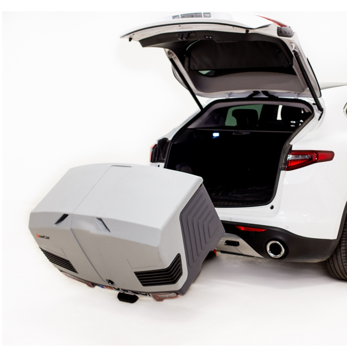 Towbox V3 Grey LED Edition - box portabagagli da gancio di traino