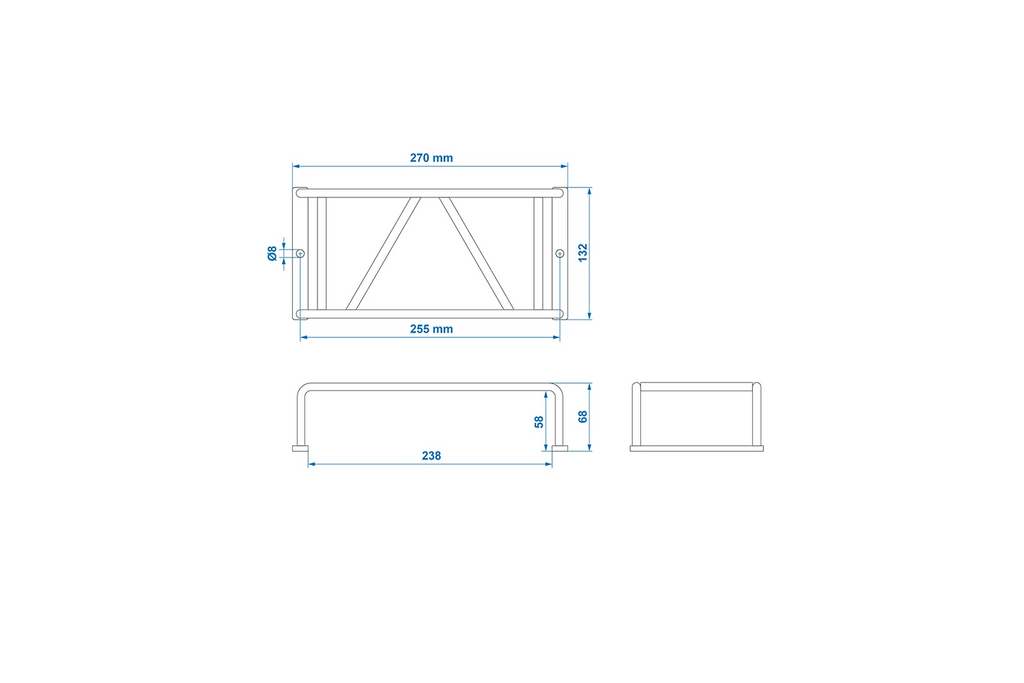 Griglia protettiva per fanale posteriore del rimorchio ProPlus, copertura per fanale posteriore 238x132x58mm