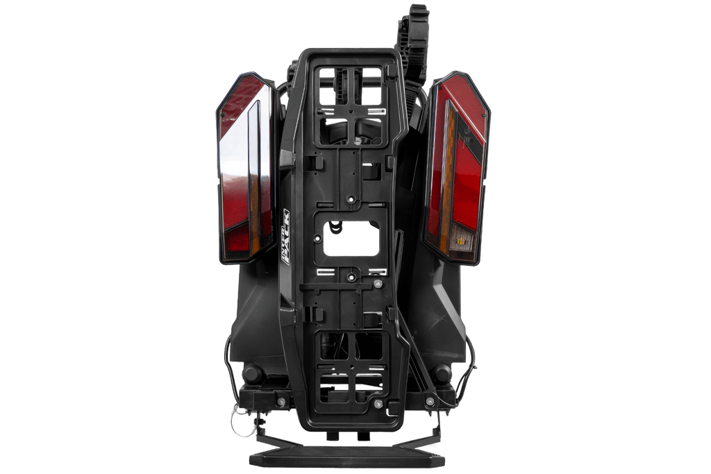 Inter Pack Velox 3 LED - portabici pieghevole da gancio di traino per 3 biciclette con luci a LED