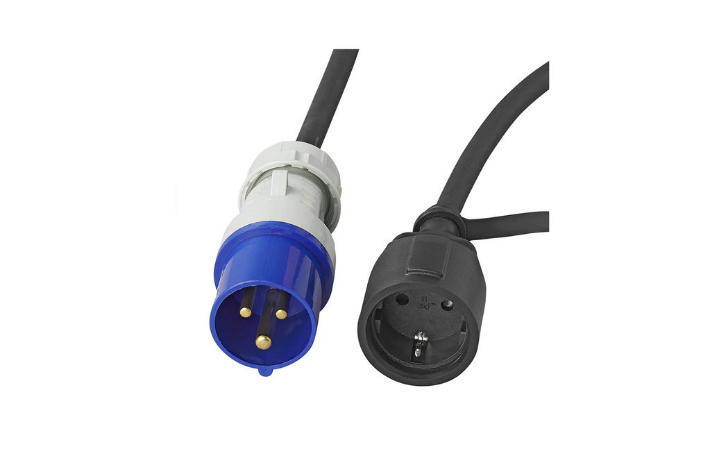 Adattatore con spina e presa CEE con contatto di protezione 16A 230V ProPlus 373530DE, cavo da 150 cm