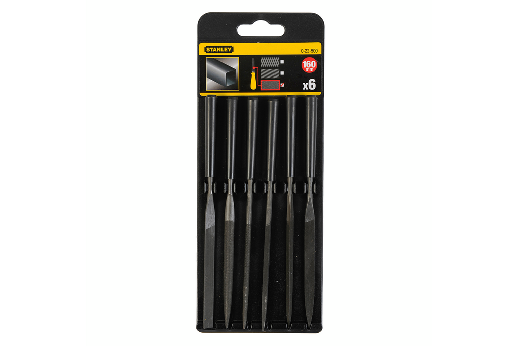 Set di sei lime ad ago STANLEY 0-22-500, lunghezza 160 mm
