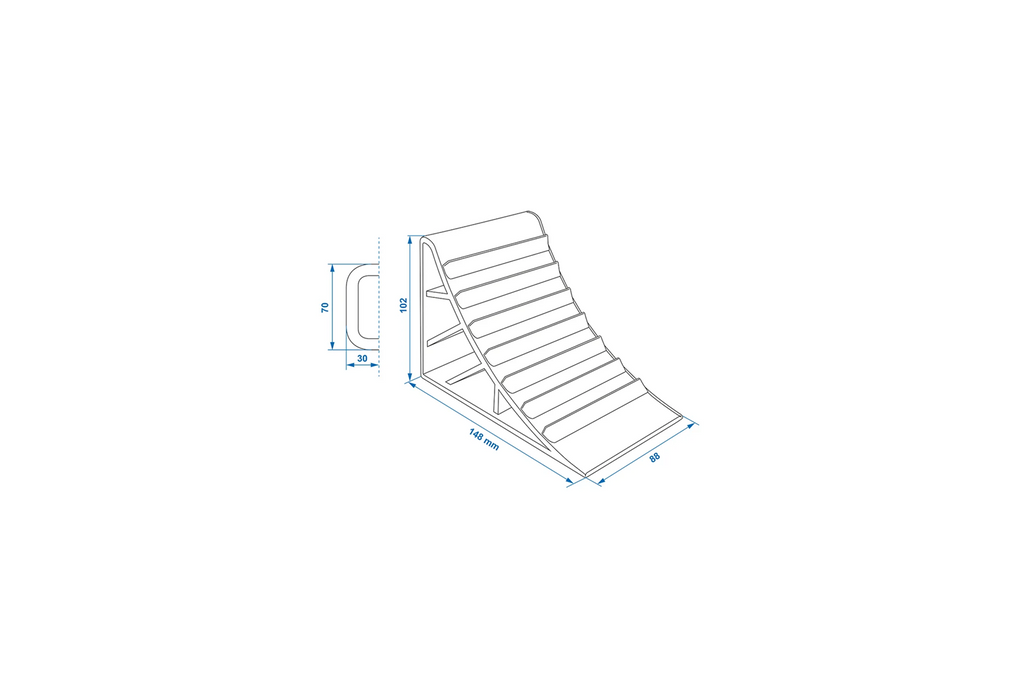 Set di due cunei per ruote ProPlus 341347 h:102mm 4000kg