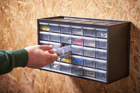 Organizzatore per officina con 30 cassetti, mobiletto STANLEY in OPP, dimensioni 365x225 mm.