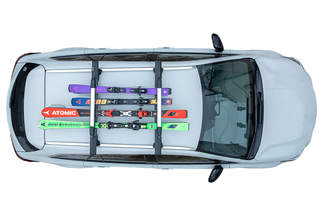 Inter Pack Frostline 4 - porta sci in alluminio per 4 paia di sci o 2 snowboard