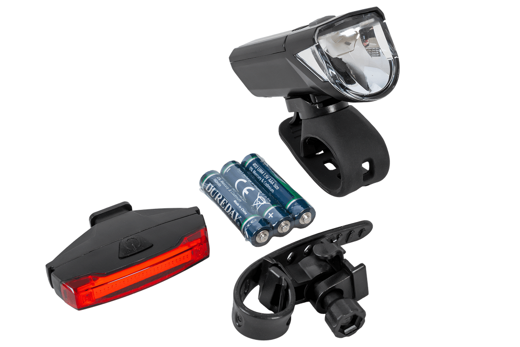 Set di luci per bicicletta a batteria PROFEX 92618 Super Vision (anteriore e posteriore)
