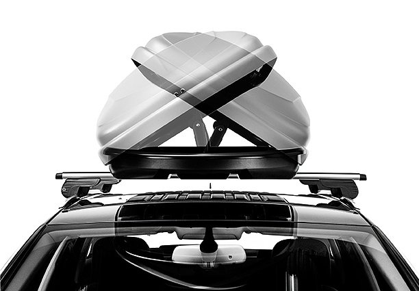Box da tetto Inter Pack Traxer 8.6, nero metallizzato