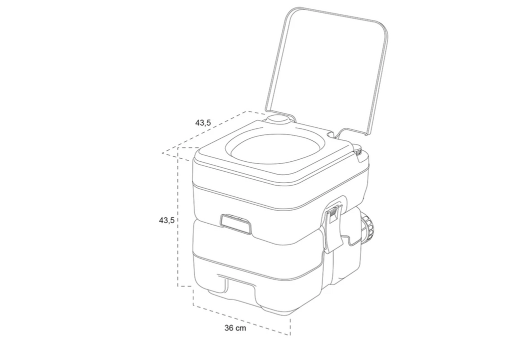 ProPlus 370415CR Toilette portatile da campeggio grigia 10L/10L