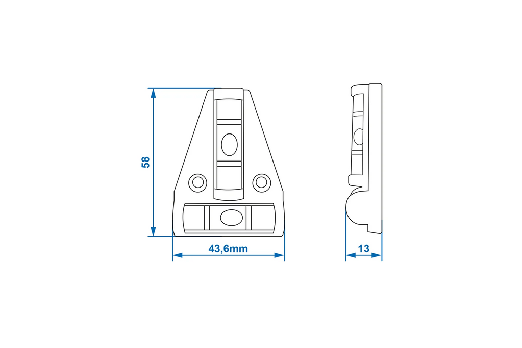 Livella a croce ProPlus 341214, tipo T, 58x43,6 mm