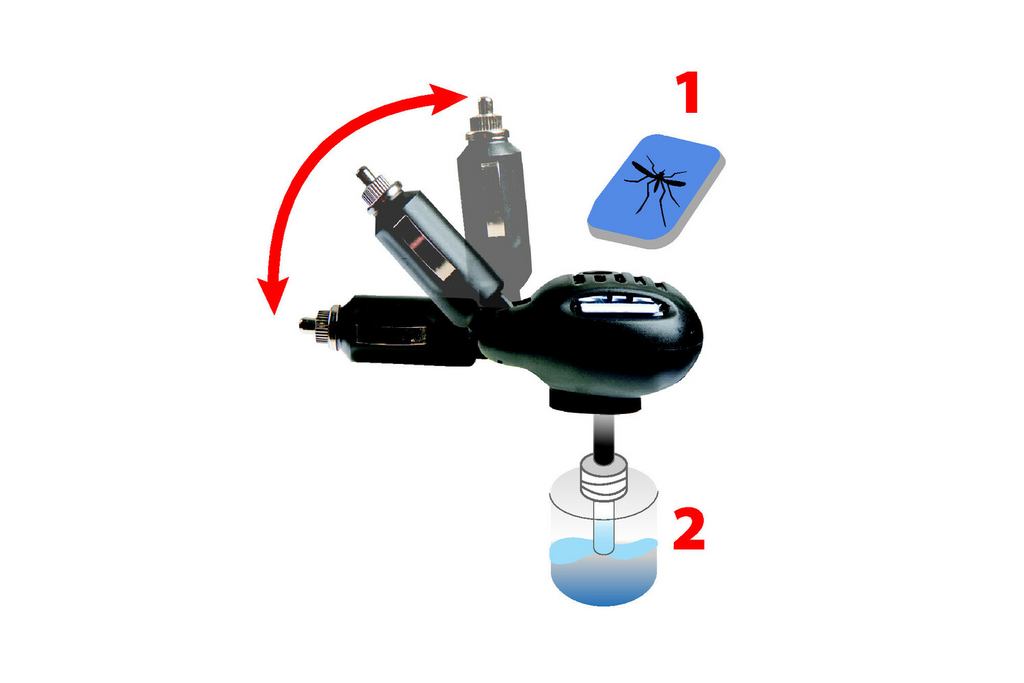 Lampada antizanzare elettrica con spina per accendisigari 12/24V