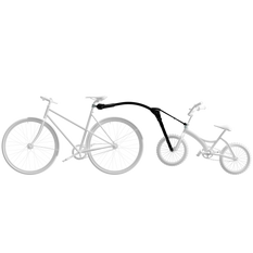 Trail Angel - Barra di traino per bicicletta per bambini - Nera